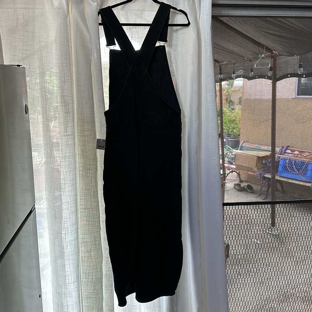 Free People We The Free Good Luck Barrel Overalls in Black LARGE LAST ONE - Picture 8 of 8